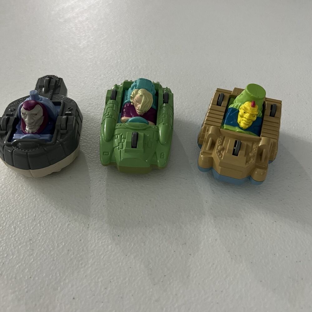 Flip Cars Burger King Captain Planet Complete Set Of 3 Toys Vintage 1990 90s